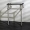 Fauceture Templeton 24" x 20-3/8" x 33-3/16" Brass Console Sink Legs, Nickel VBH282033SN - alternate 4